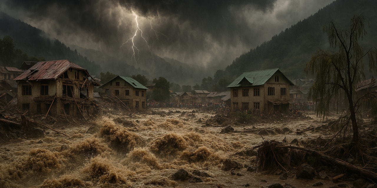 Catastrophic Cloudburst in Indian Kashmir Leaves Dozens Dead, Hundreds Missing